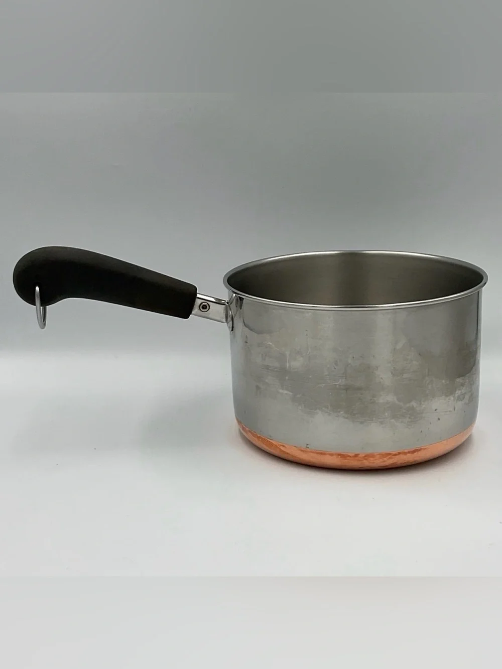 Vintage 3qt Revere Ware 1801 Cooper-clad Stainless Steel Saucepan with Lid